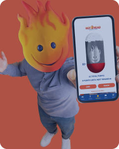 Hot Head Rewards app showing points and loyalty benefits