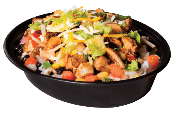 A customizable Hot Head Burritos bowl