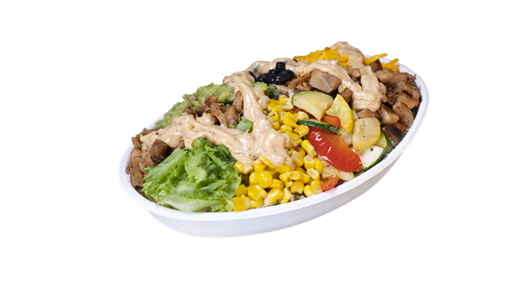 Double Chicken Power Bowl with supergreens