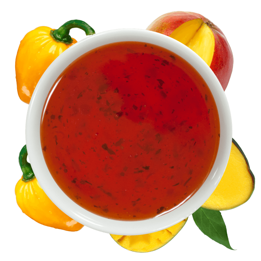 Hot Head Burritos Mango Habanero sauce bottle